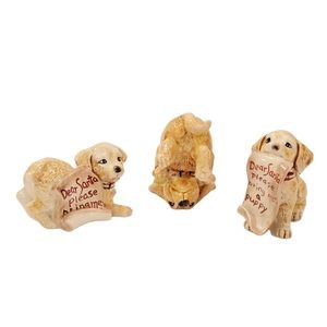 Fitz and Floyd Dear Santa Puppy Trio